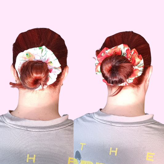 Hair Scrunchies - Poppies